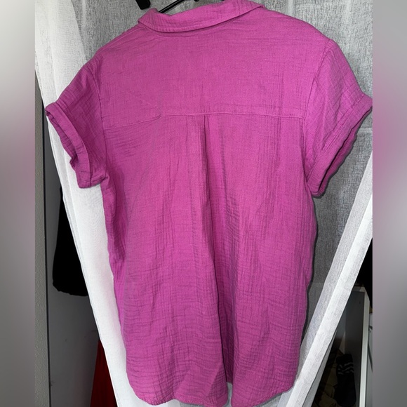 Caslon Cotton gauze camp shirt - Picture 2 of 4